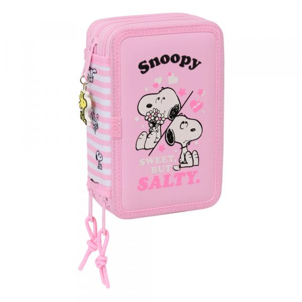 Safta Blau Snoopy - 3-Fach-Federmäppchen