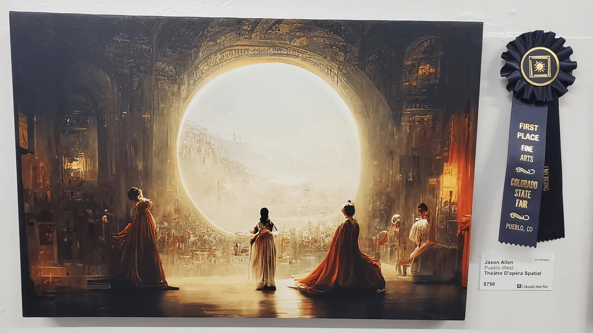 AI-created artwork that won an art contest Source: YouTube