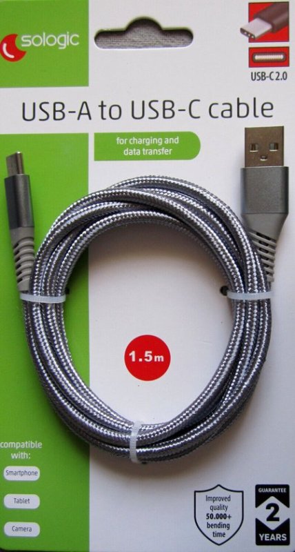 Sologic Sologic USB-C laad- en datakabel