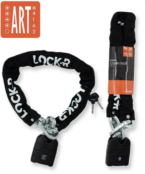 LOCK-R LOCK-R - Kettingslot - ART 4 Beveiligd - Scooterslot & Fietsslot - Hangslot Ketting - Slot geschikt voor Fiets, Fatbike & Scooter