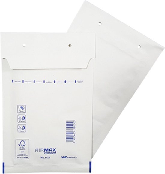 TradeFix 200 stuks - Luchtkussen enveloppen A (Bubbeltjes envelop A/11) binnenmaat 100 x 160mm (10x16cm) maat A6 A11