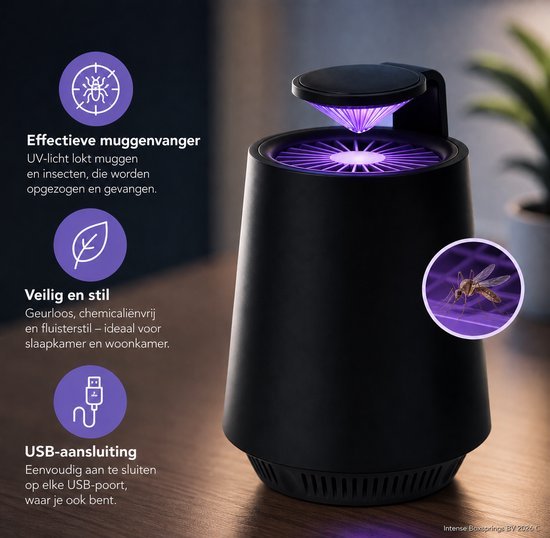 Nor-Tec Nor-Tec Insect Trap Muggenvanger – UV-A LED Insectenval voor Muggen en Vliegende Insecten – Stil en Effectief voor Binnen