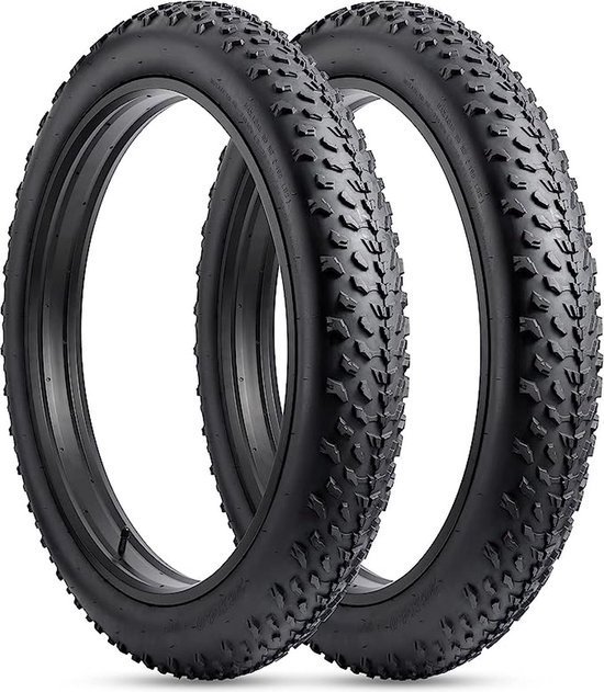 Ouxi 2 stuks 20” FatBike Noppen Buitenbanden 20 x 4.0 inch ERTRO 100-406 20x4.0 Fat bike banden 20inch Offroad Enduro Noppen profiel - Ouxi – Knaap – Phatfour – Super73 - Zwart