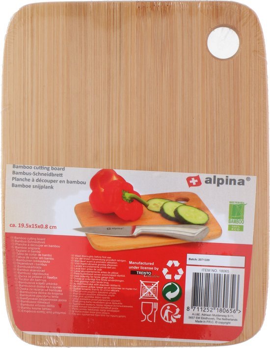 Snijplank Snijplank Bamboe - Klein - Houten snijplank - 100% milieuvriendelijk - 19.5x15x0.8cm
