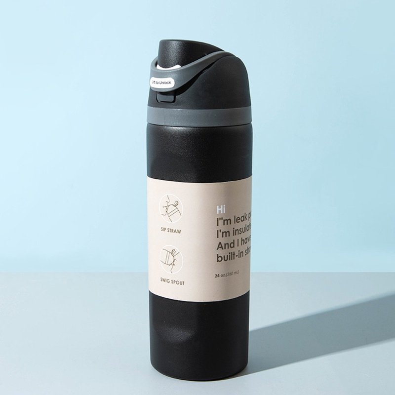 Onyxo Onyxo RVS Drinkfles 560 ml – Zwart