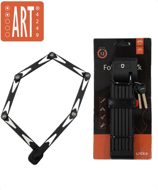 LOCK-R LOCK-R - Vouwslot -ART 2 Beveiligd - Scooterslot - Fietsslot - Hangslot