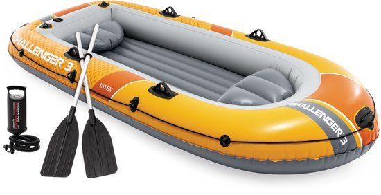 Intex Intex Challenger 3 Boot Set - 295 x 137 x 43 cm - Inclusief peddels en pomp