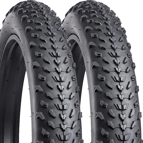 Ouxi Set 2stuks 20” FatBike Noppen Buitenbanden 20 x 4.0 inch ERTRO 20x4.0 Fat bike banden 20inch Offroad Enduro Noppen profiel - Ouxi – Knaap – Phatfour – Super73 - Zwart