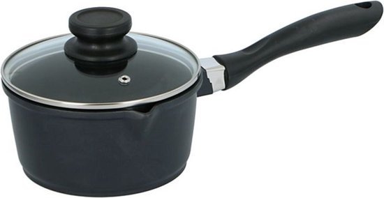 Alpina alpina Steelpan met Deksel 16 cm - Sauspan - Alle Warmtebronnen - RVS