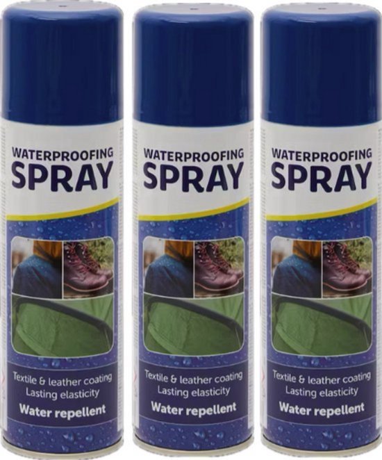 TradeFix 3x Waterdichtspray - waterafstotende spray voor textiel - schoenen en kleding - 3x 300ml