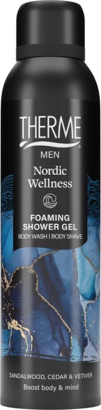 THERME THERME Men Nordic Wellness Foaming Shower Gel - 6 * 200 ml - voordeelverpakking