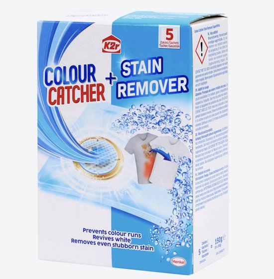 K2r K2r - Colour Catcher+Stain Remover - Kleurvanger + Vlekverwijderaar - 5 Zakjes