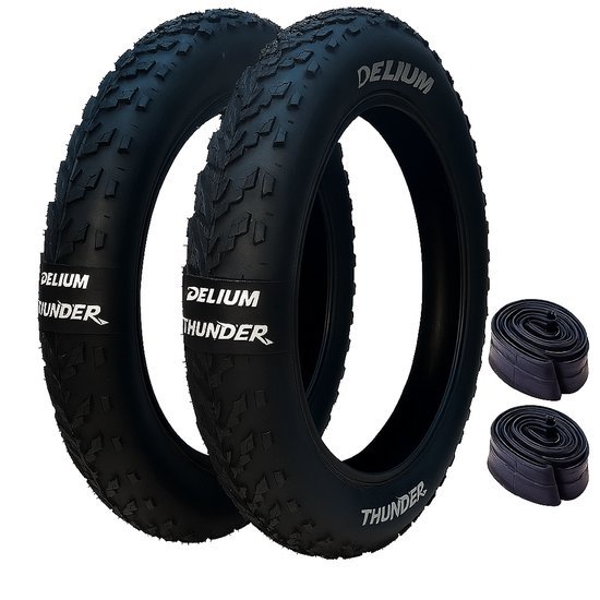 Ouxi Set 2stuks THUNDR 20” FatBike Buitenbanden Inclusief Binnenbanden 20 x 4.0 inch ERTRO 100-406 20x4.0 Fat bike banden 20inch - Ouxi – Knaap – Phatfour – Super73 - Zwart