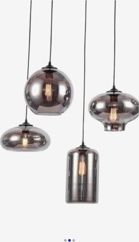Smoke Smoke hanglamp glas 4 lights mix