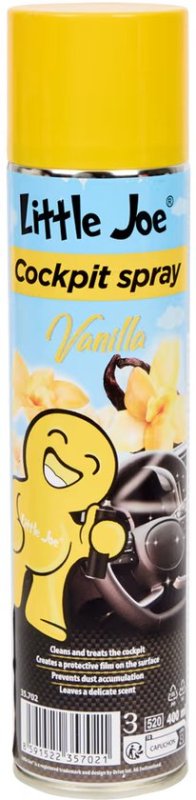 Little Little Joe Cockpit Spray Vanilla 400ml – Auto Interieur Reiniger & Luchtverfrisser