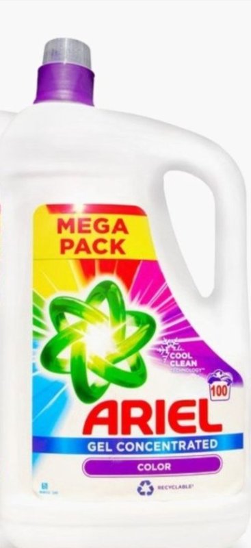 Ariel Ariel Gel Concentrated Color Cool Clean - Voordeelverpakking 1x 5L. vloeibaar Wasmiddel Voor 100 Wasbeurten