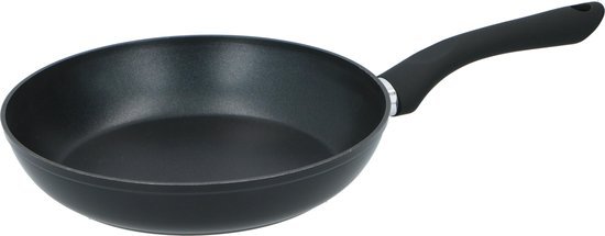 Alpina alpina Koekenpan 24 cm - Hapjespan met Anti-Aanbaklaag - Skillet voor Alle Warmtebronnen - Ook voor Inductie - PFOA-Vrij - Zwart