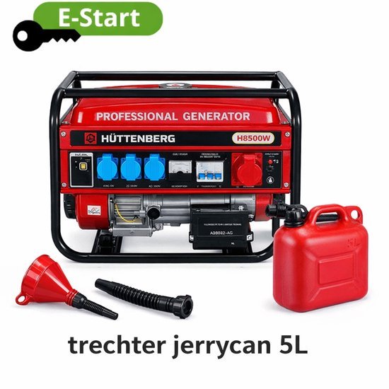 Huttenberg Huttenberg stille generator E-Start - aggregaat 2.5 kW – benzine – mobiel – noodstroom - groupe electrogene
