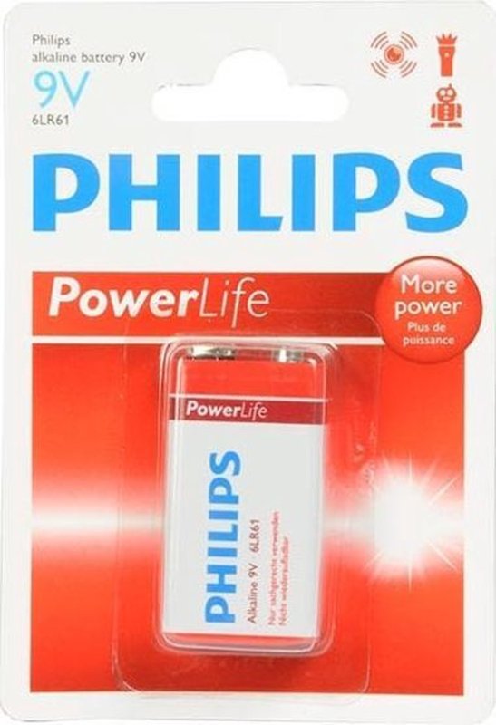 Philips Philips Powerlife Alkaline 9 Volt Batterij