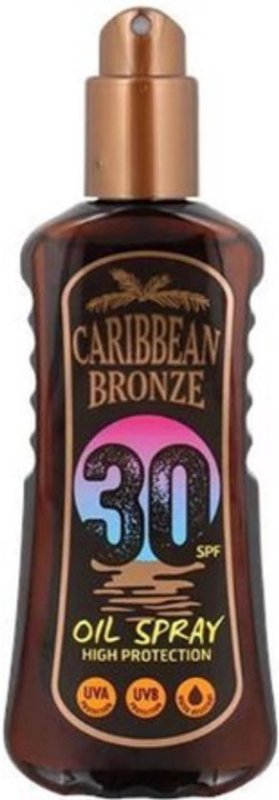 Caribbean Bronze Caribbean Bronze Zonneolie-spray SPF 30 | 1x 200 ml - Zonneolie Hoge Bescherming - Zonnebrand | Beachproof - Vegan
