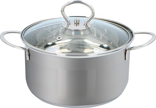 Kookpan Kookpan - Ø 18cm - glazen deksel - voor alle warmtebronnen