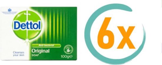 Dettol Dettol Antibacteriële zeep blokje 100 Gram -Original Protect - Desinfecterende blokje/tablet/handzeep x 6