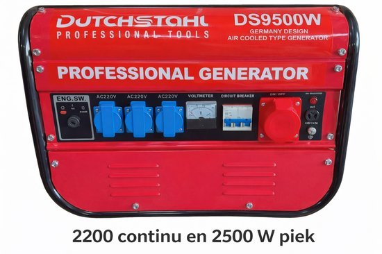 DUTCH DUTCH STAHL- stille generator aggregaat 2.5 kW – benzine – mobiel – noodstroom - groupe electrogene