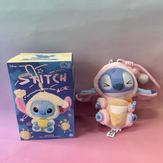 Miniso Miniso Stitch pop – Eat Something Before Sleep – Mystery Bag Sleutelhanger / Vinyl Pluche Verrassing