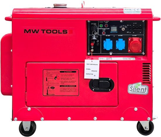 MW Tools Diesel generator 6kW 3x400V+1x230V MW Tools DG65E