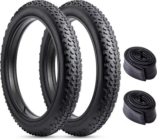 TradeFix 20x4.0 Fatbike banden set met binnenbanden – Heavy duty all-terrain e-bike banden – Lekbestendig (2 stuks) - WAG