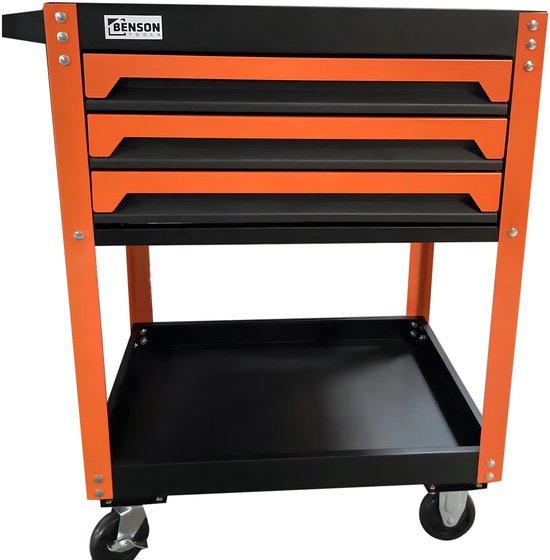 Benson Benson Tools - Gereedschapstrolley gevuld - demonteerbaar 3 laden - 73-delige Set