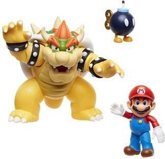 NINTENDO NINTENDO SUPER MARIO BOWSER 18CM VS. MARIO FIGUREN SET