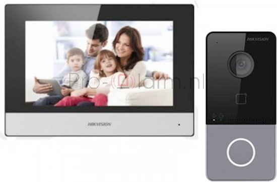 Hikvision Hikvision - DS-KIS603-P - Villa Intercom Kit - WiFi & Ethernet - Met 7 inch Binnenpost