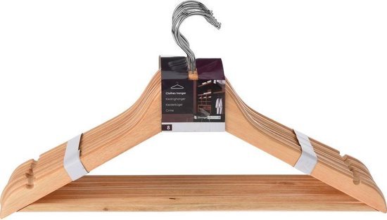 TradeFix 24x Luxe houten kledinghangers - 24x Houten klerenhangers