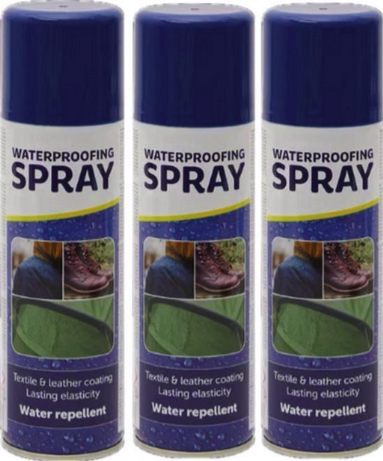 Waterdichtspray Waterdichtspray - waterafstotende spray voor textiel - schoenen en kleding - 3x 300ml
