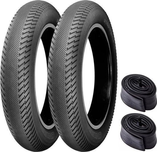 Ouxi Set 2stuks URBAN CITY STREETFIGHTER 20” FatBike Buitenbanden Inclusief Binnenbanden 20 x 4.0 inch ERTRO 100-406 20x4.0 Fat bike banden 20inch - Ouxi – Knaap – Phatfour – Super73 - Zwart
