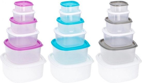 TradeFix 5x Lunchboxen in verschillende maten - Diverse kleuren