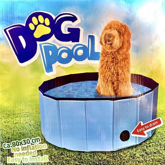 TradeFix Opvouwbare hondenzwembad 80x30 cm - Perfect voor huisdieren, puppy's, katten of als kinderbadje, badkuip of ballenbad