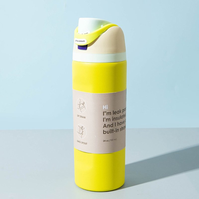 Onyxo Onyxo RVS Drinkfles 560 ml – Geel