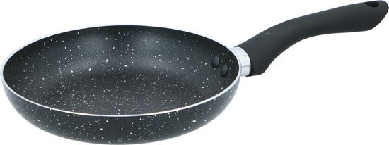 Alpina alpina Koekenpan 20 cm - Hapjespan met Anti-Aanbaklaag - Skillet voor Alle Warmtebronnen - Ook voor Inductie - PFOA-Vrij - Zwart