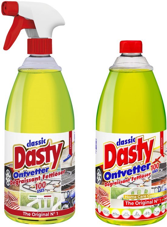 Dasty Dasty Ontvetter - Keukenreiniger - 1x Spuitfles - 1 x Navulling - totaal 2x 1000ml