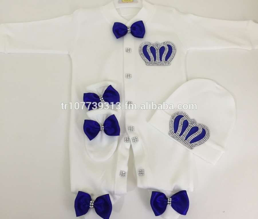 ROMPER SET 3PCS ROYAL CROWN