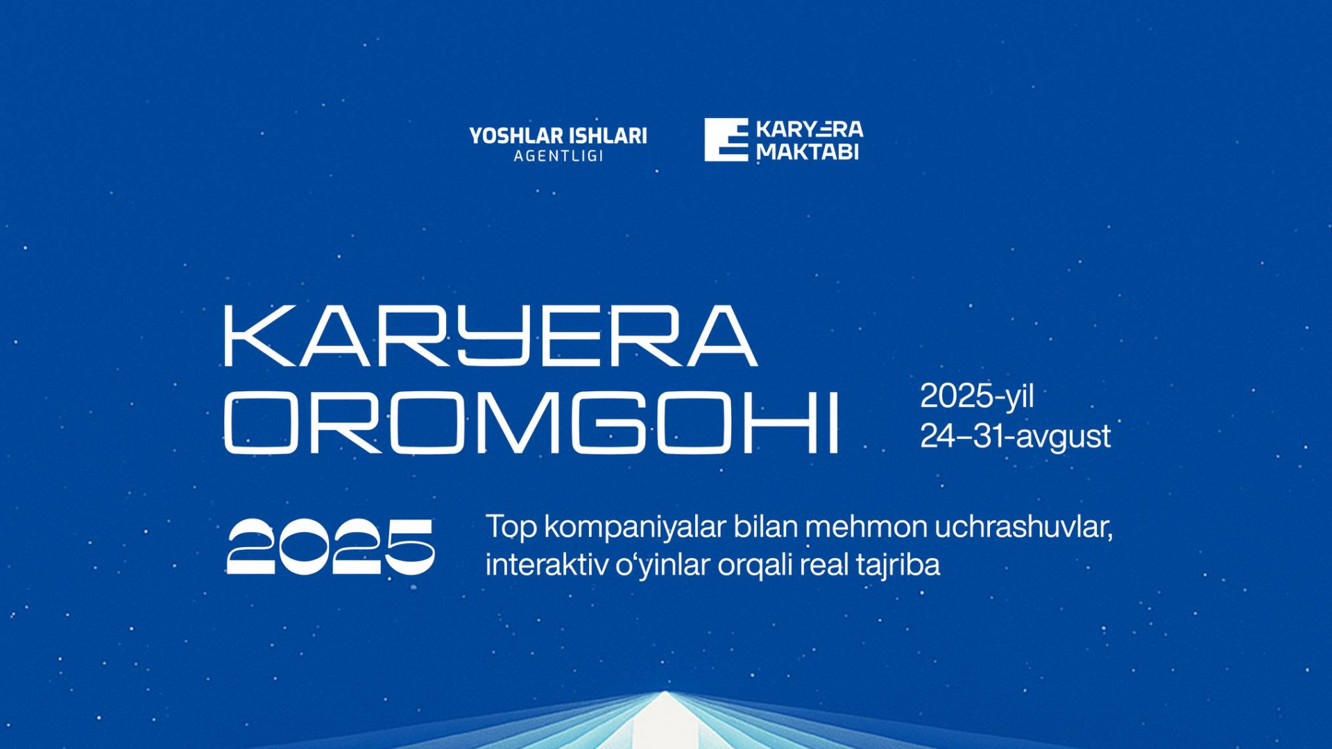 Talabalar uchun Boʻstonliqda xarajatlari qoplanadigan 7 kunlik oromgoh — Karyera oromgohi 2025