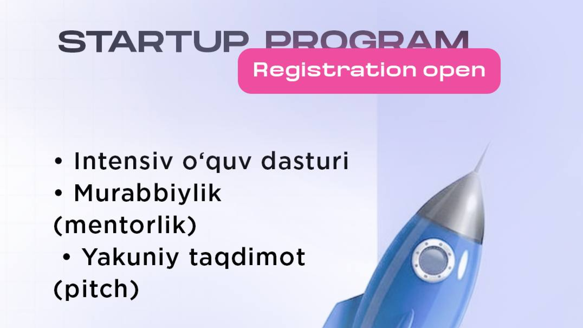 Startap loyihalari uchun maxsus gibrid dastur — Regional Startup Support Program