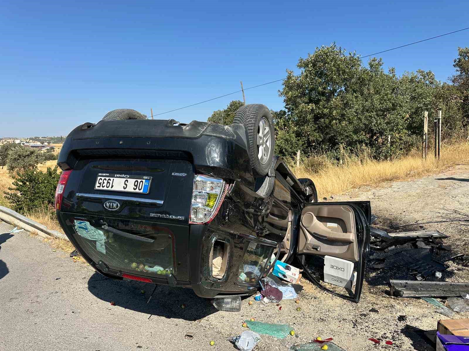 Takla atan otomobilin sürücüsü ağır yaralandı