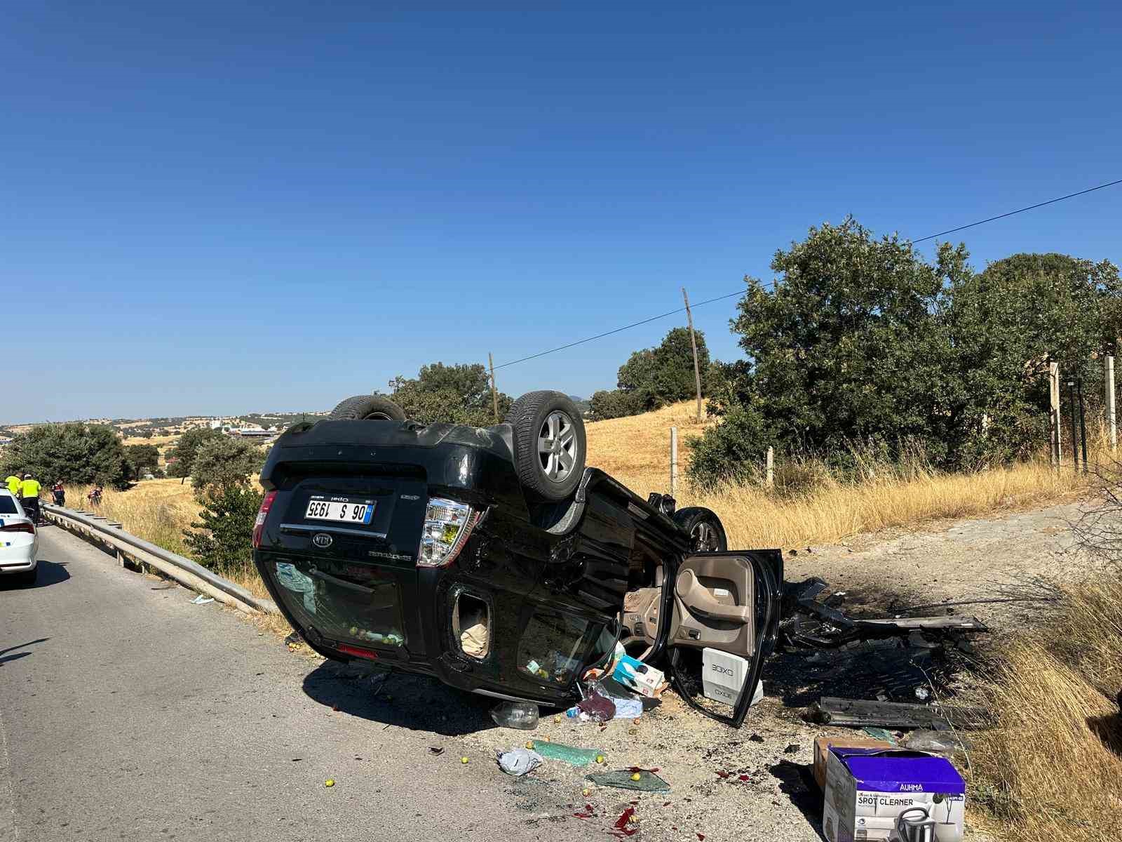 Takla atan otomobilin sürücüsü ağır yaralandı
