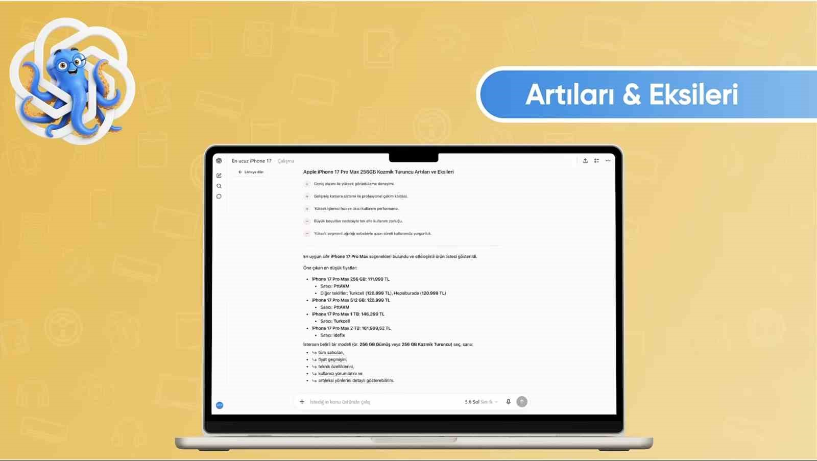 ChatGPT ile Fiyat Karşılaştırma Hizmeti Artık Daha Kolay
