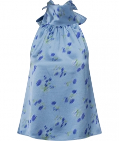 Carloti-1 Neckholder-Bluse mit Schleife und Rückenausschnitt
