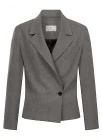 AZZURRA Cropped Blazer One-Button Grau