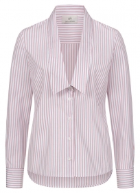 SAKURA Tailored Bluse mit Streifen und Oversized Kragen